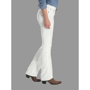 Wrangler White High Rise Flare / Wide Leg Jeans Size 31x32